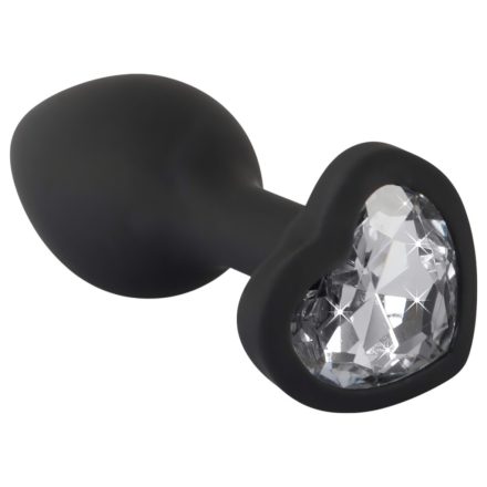 You2Toys Anal Plug - fehér köves anál plug (fekete)