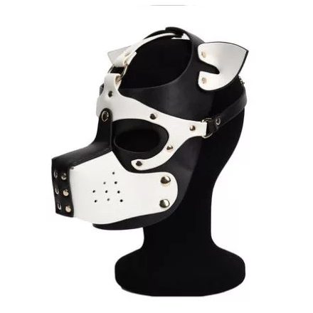 Puppy Dog Mask – stílusos fekete-fehér maszk