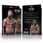 Fetish Submissive – Eco-bőr hám fekete/piros férfiaknak