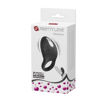 Pretty Love Heloise - rezgő péniszgyűrű (fekete)