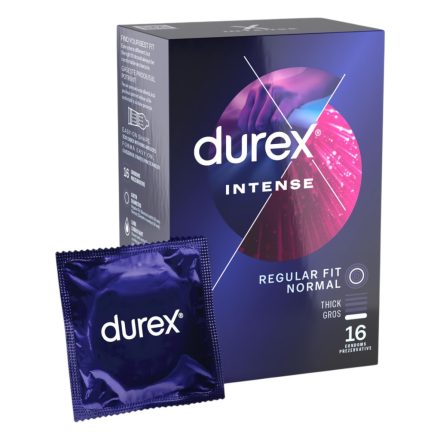 Kép letöltés Durex Intense - bordázott és pontozott óvszer (16db)